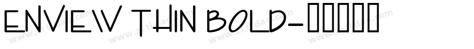Enview Thin Bold字体转换